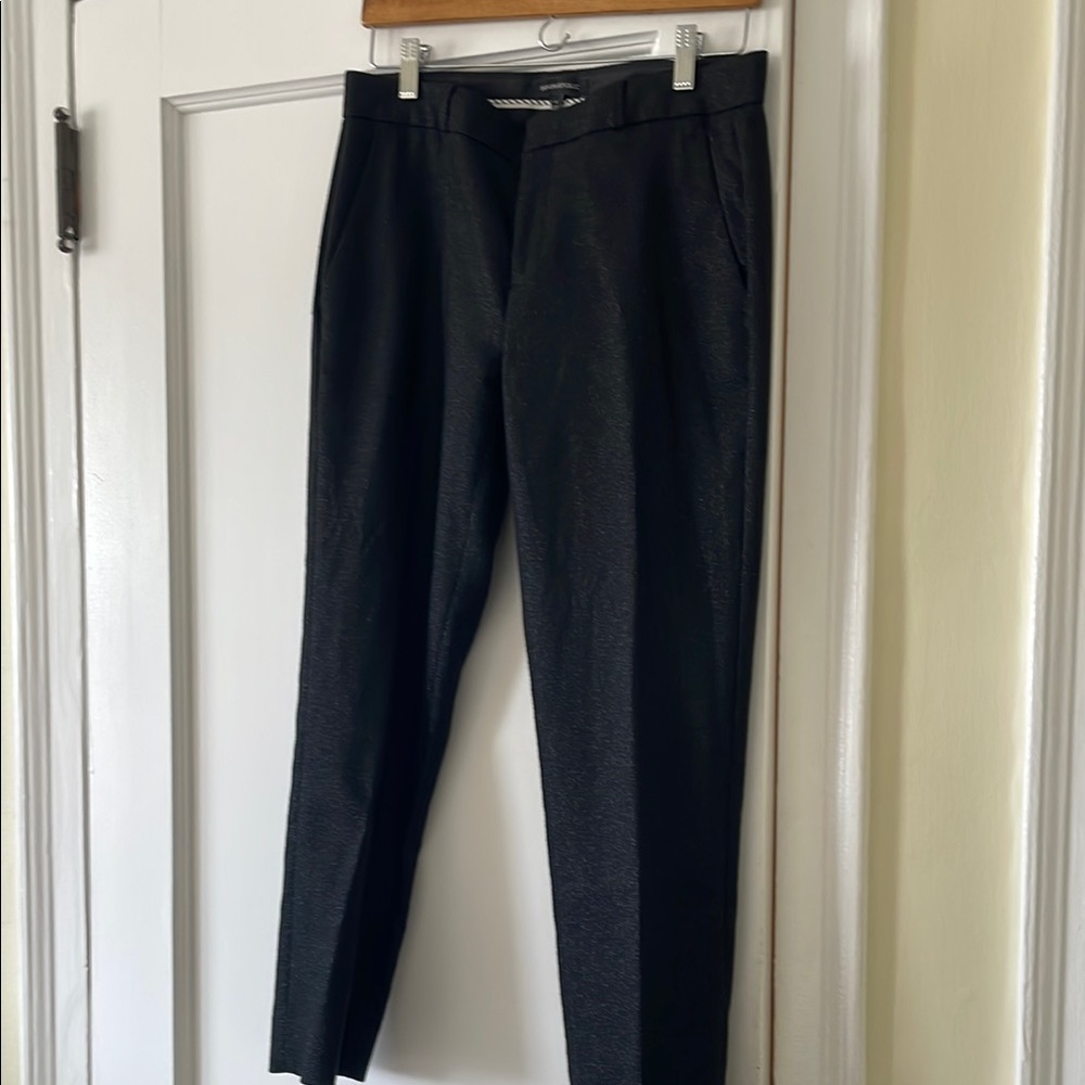 Women's Banana Republic black sparkle trousers size 4